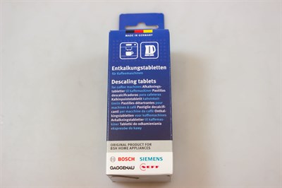 Kalkinpoistotabletit, Siemens espressokone