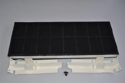 Hiilisuodatin, Constructa liesituuletin - 170 mm x 430 mm - asennuspidikkeiden kanssa